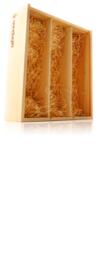 Three Bottle Wooden Box 