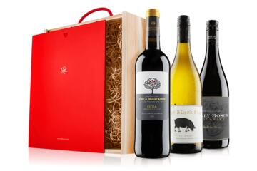 Customer Favourites Mixed Wine Trio in Wooden Gift Box