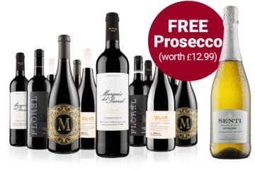 The Best of Virgin Wines Red Case plus FREE Prosecco