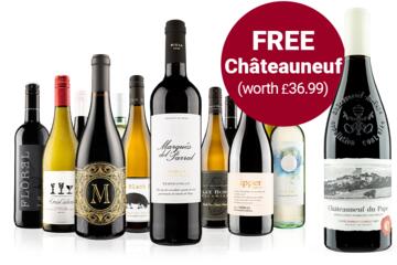 The Best of Virgin Wines Mixed Case plus FREE Châteauneuf-du-Pape