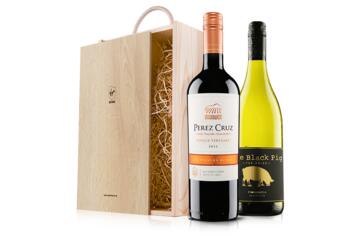Deluxe Mixed Wine Duo in Wooden Gift Box