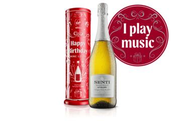 Happy Birthday Prosecco in Musical Gift Tin