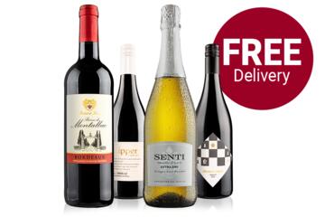 The Best of Virgin Wines Four Bottle Red Case plus 1000 Virgin Points