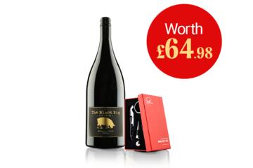 The Black Pig The Prize McLaren Vale Shiraz Magnum and Accessories Set