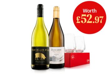 White Wine Duo and Stemless Glasses