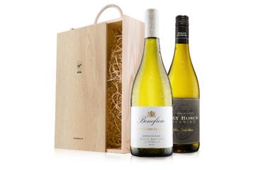 Classic White Wine Duo in Wooden Gift Box