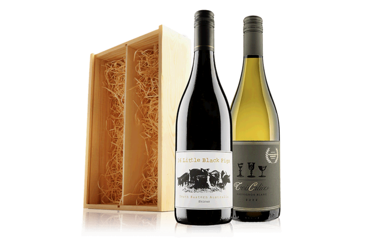 Virgin Wines - Classic Christmas Duo in Wooden Gift Box