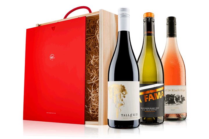 Best Sellers Mixed Wine Trio in Wooden Gift Box