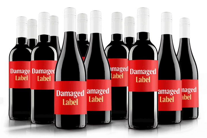 Damaged Label Red Wine Case