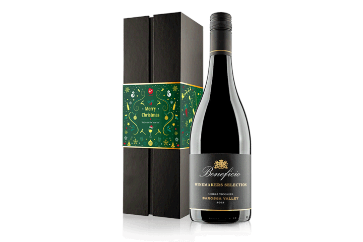 Merry Christmas Red Wine in Christmas Gift Box