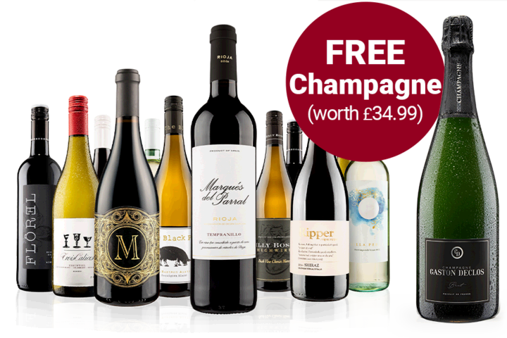 WineBank Welcome Mixed Case plus Free Champagne