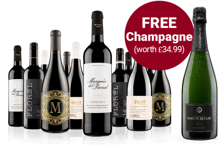 WineBank Welcome Red Case plus Free Champagne
