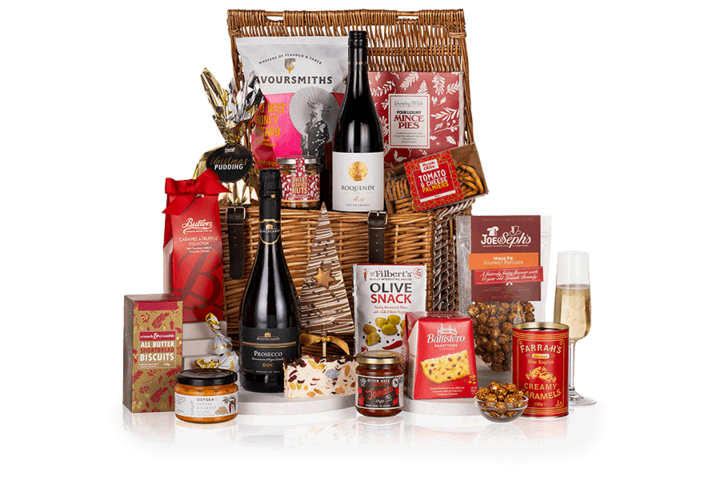 Luxury Christmas Red Wine and Prosecco Hamper