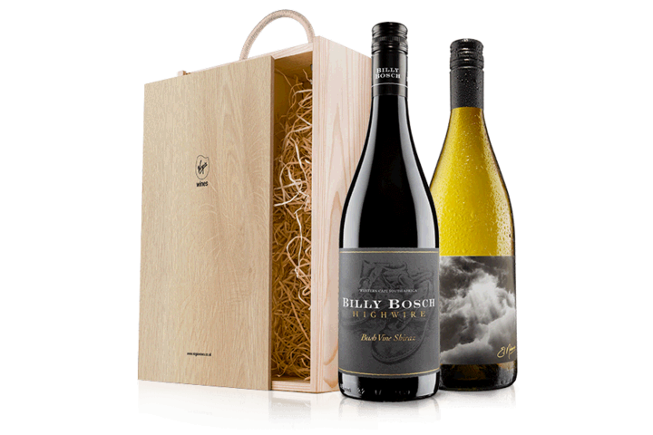 Classic Mixed Wine Duo in Wooden Gift Box