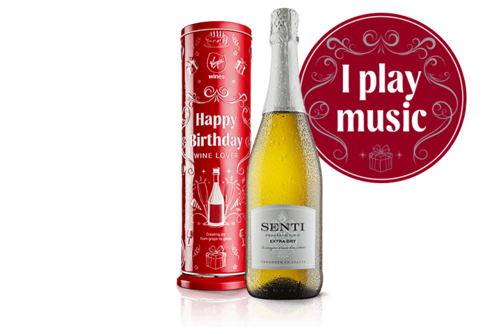 Happy Birthday Prosecco in Musical Gift Tin
