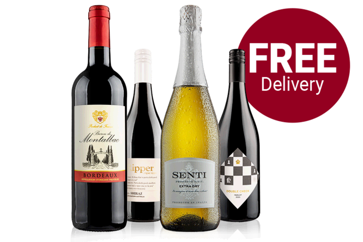 The Best of Virgin Wines Four Bottle Red Case plus 1000 Virgin Points