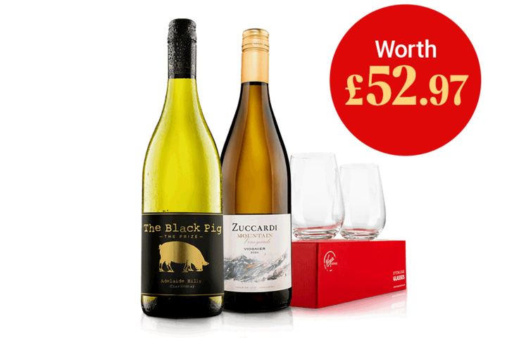 White Wine Duo and Stemless Glasses