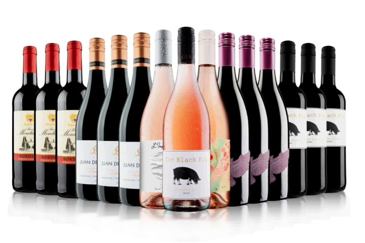 Three Free Rose Red Wine Case