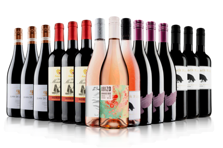 Three Free Rose Red Wine Case