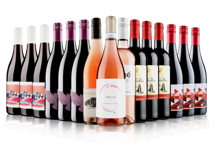 Three Free Rose Red Wine Case