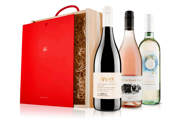 Best Sellers Mixed Wine Trio in Wooden Gift Box