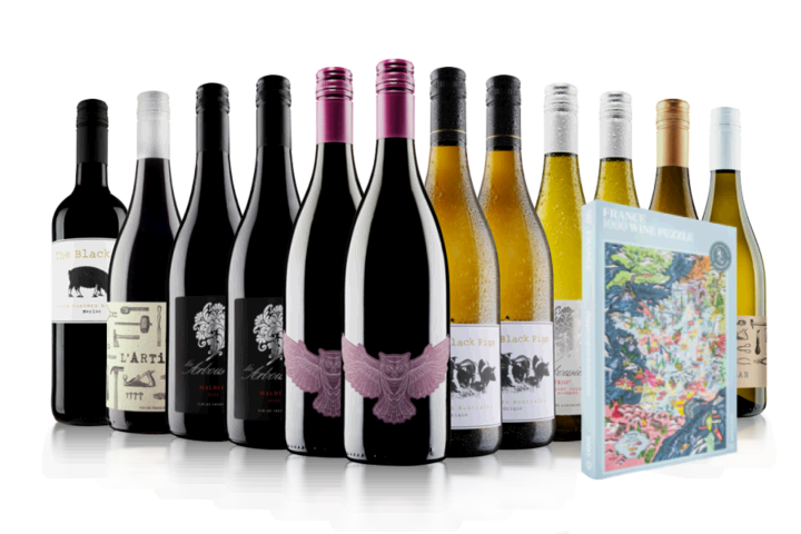 Sip & Solve Mixed Wine Case with Puzzle